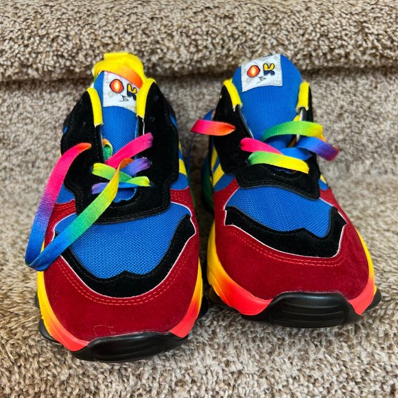 Kosseco Women's Lace Up Orthopedic Arch Wide Colorful Fashion Sneakers - Picture 3 of 14